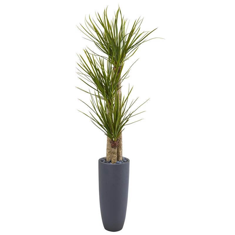 World Menagerie Artificial Yucca Tree In Planter & Reviews | Wayfair